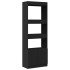 Aparador alto madera de ingeniería negro 63x33x180