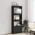 Aparador alto madera de ingeniería negro 63x33x180