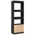 Aparador alto madera de ingeniería negro 63x33x180
