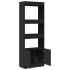 Aparador alto madera de ingeniería negro 63x33x180