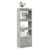 Aparador alto madera de ingeniería gris hormigón 63x33x180