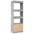 Aparador alto madera de ingeniería gris hormigón 63x33x180