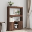 Aparador alto madera de ingeniería roble marrón 92x33x140 cm