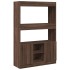 Aparador alto madera de ingeniería roble marrón 92x33x140