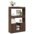 Aparador alto madera de ingeniería roble marrón 92x33x140