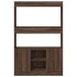 Aparador alto madera de ingeniería roble marrón 92x33x140