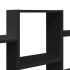 Estantería de pared madera de ingeniería negra 159x18x66