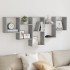 Estantería de pared madera ingeniería gris hormigón