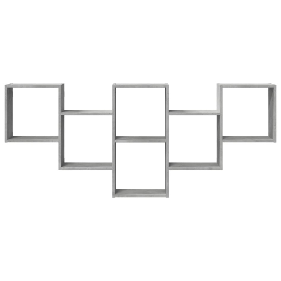 Estantería de pared madera ingeniería gris hormigón