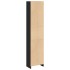 Estantería de madera de ingeniería negra 40x24x176