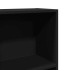 Estantería de madera de ingeniería negra 40x24x176