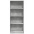 Estantería de madera de ingeniería gris hormigón 60x24x143