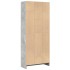Estantería de madera de ingeniería gris hormigón 60x24x143