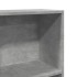 Estantería de madera de ingeniería gris hormigón 60x24x143