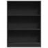 Estantería de madera de ingeniería negra 80x24x109