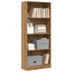 Estantería de madera de ingeniería roble artesanal 60x24x143 cm