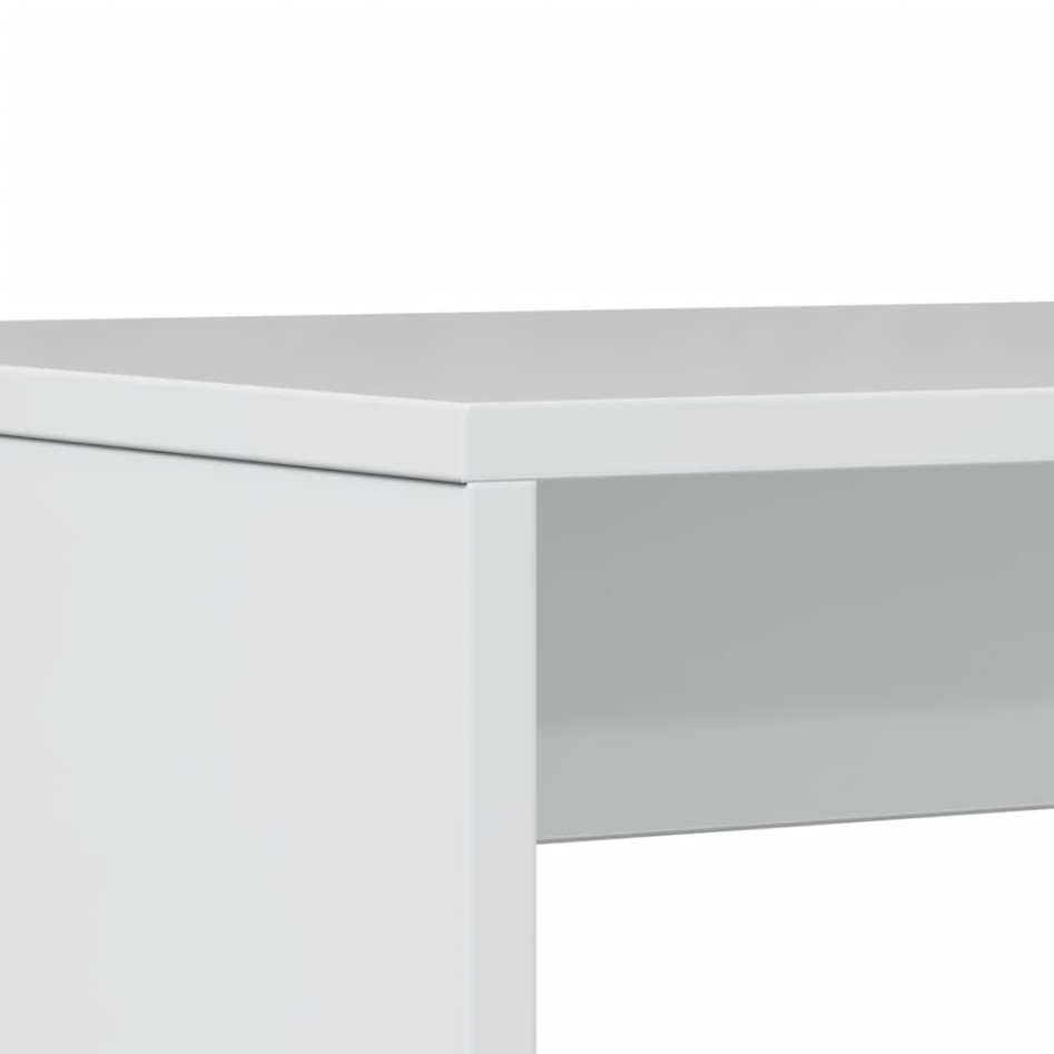 Mesa y bancos de comedor 3 pzas madera ingeniería blanco