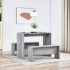 Mesa y bancos de comedor 3 piezas madera ingeniería gris