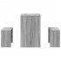 Mesa y bancos de comedor 3 piezas madera ingeniería gris