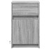 Mesitas de noche luces LED 2 uds madera ingeniería gris