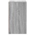Mesitas de noche luces LED 2 uds madera ingeniería gris