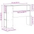 Cabecero de cama almacenaje madera maciza pino marrón 75