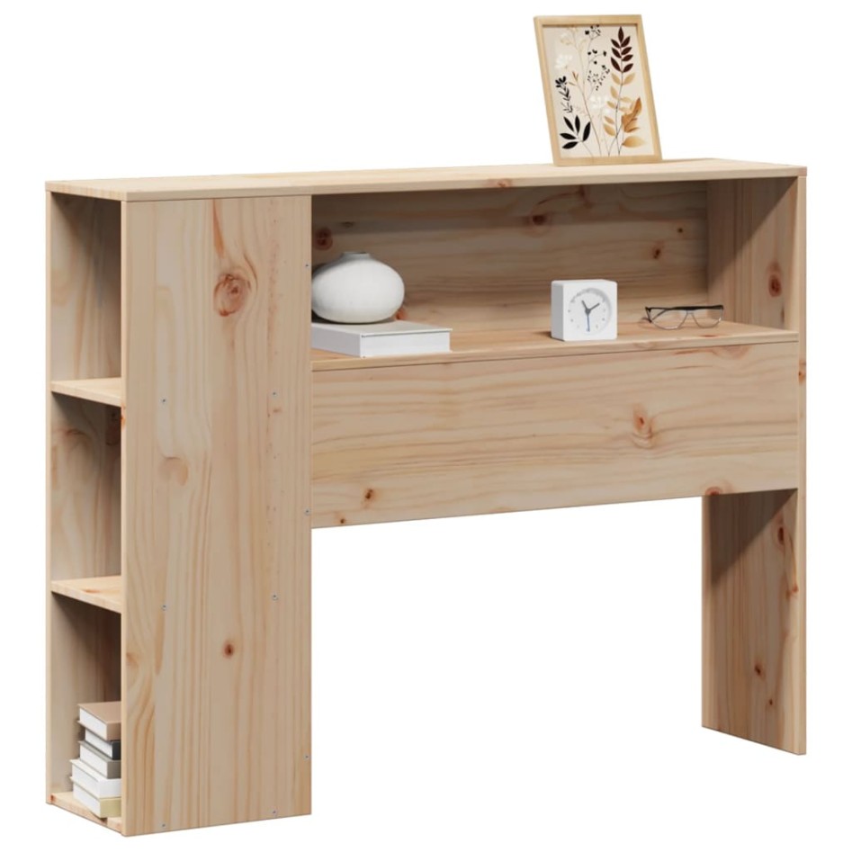 Cabecero de cama con almacenaje madera maciza de pino 75