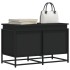 Caja almacenaje con tapa madera ingeniería negro 80x40x51,5