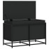 Caja almacenaje con tapa madera ingeniería negro 80x40x51,5