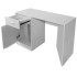 Escritorio con cajón y armario blanco 100x40x73