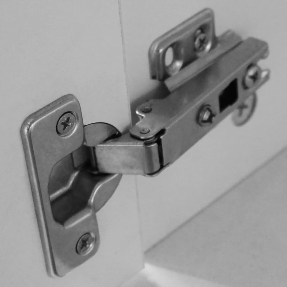 Escritorio con cajón y armario blanco 100x40x73