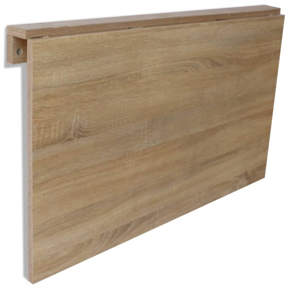 Mesa plegable de pared color roble 100x60