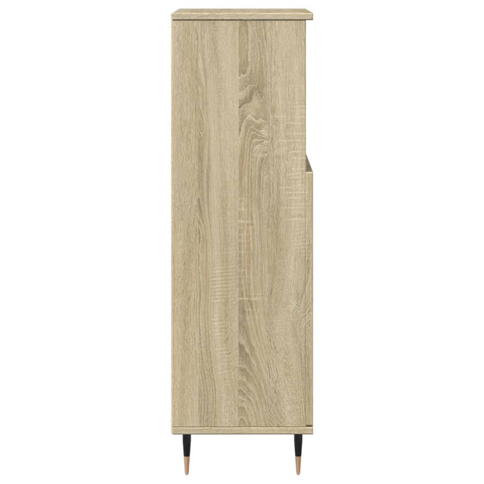 Armario de baño madera contrachapada roble Sonoma 30x30x100