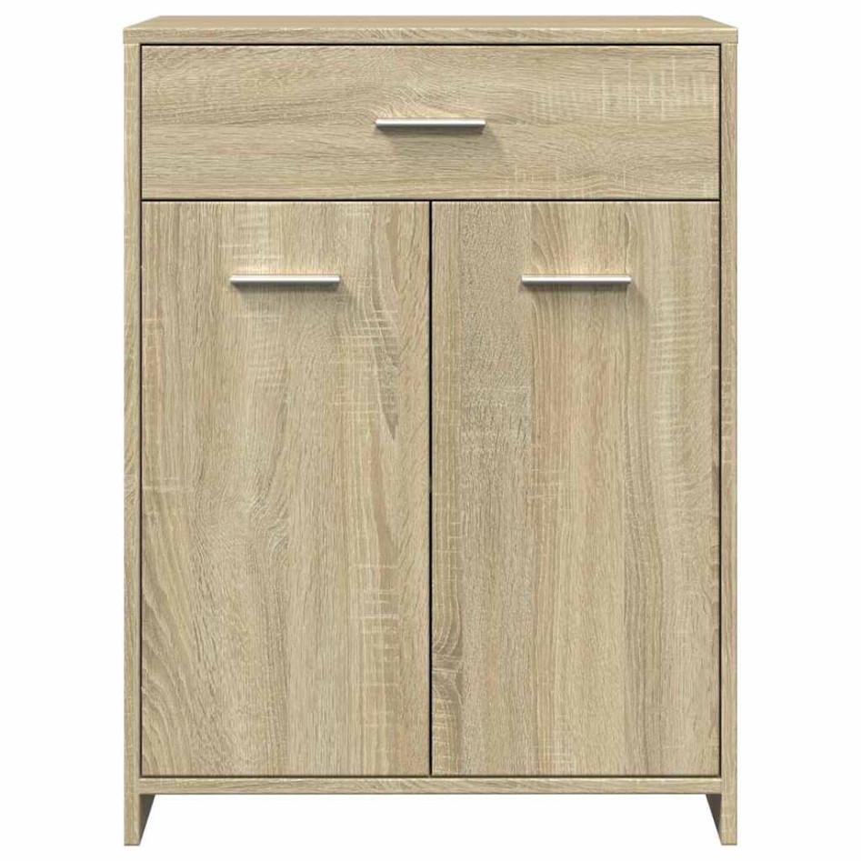 Armario de baño madera contrachapada roble Sonoma 60x33x80