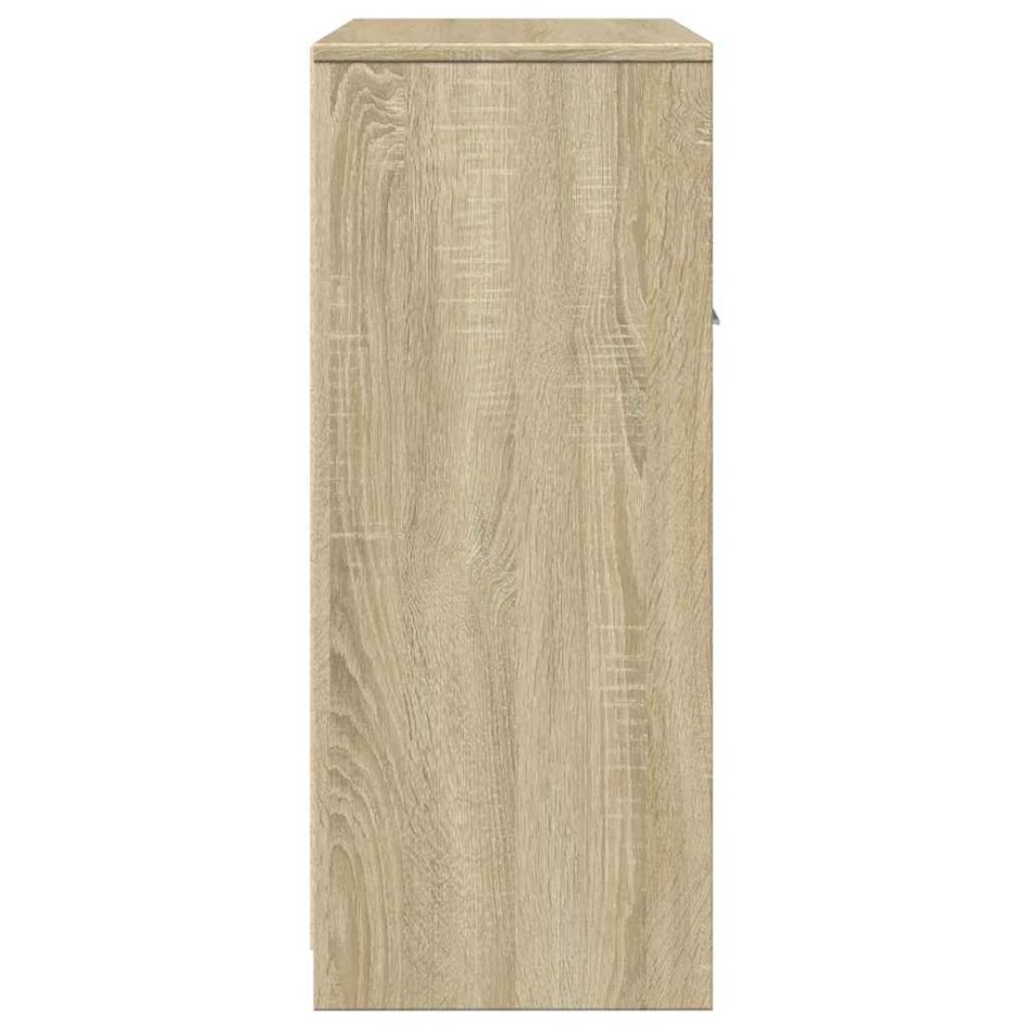 Armario de baño madera contrachapada roble Sonoma 60x33x80