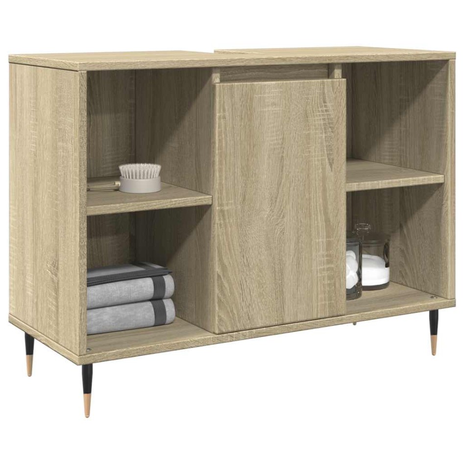 Mueble de baño madera de ingeniería roble Sonoma 80x33x60