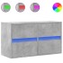Mueble de TV de pared con luces LED gris hormigón 80x31x45