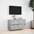 Mueble de TV de pared con luces LED gris hormigón 80x31x45