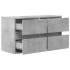 Mueble de TV de pared con luces LED gris hormigón 80x31x45