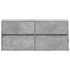 Mueble de TV de pared con luces LED gris hormigón 100x31x45