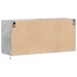 Mueble de TV de pared con luces LED gris hormigón 100x31x45