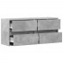 Mueble de TV de pared con luces LED gris hormigón 100x31x45