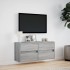 Mueble de TV de pared con luces LED gris Sonoma 100x31x45