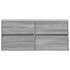 Mueble de TV de pared con luces LED gris Sonoma 100x31x45