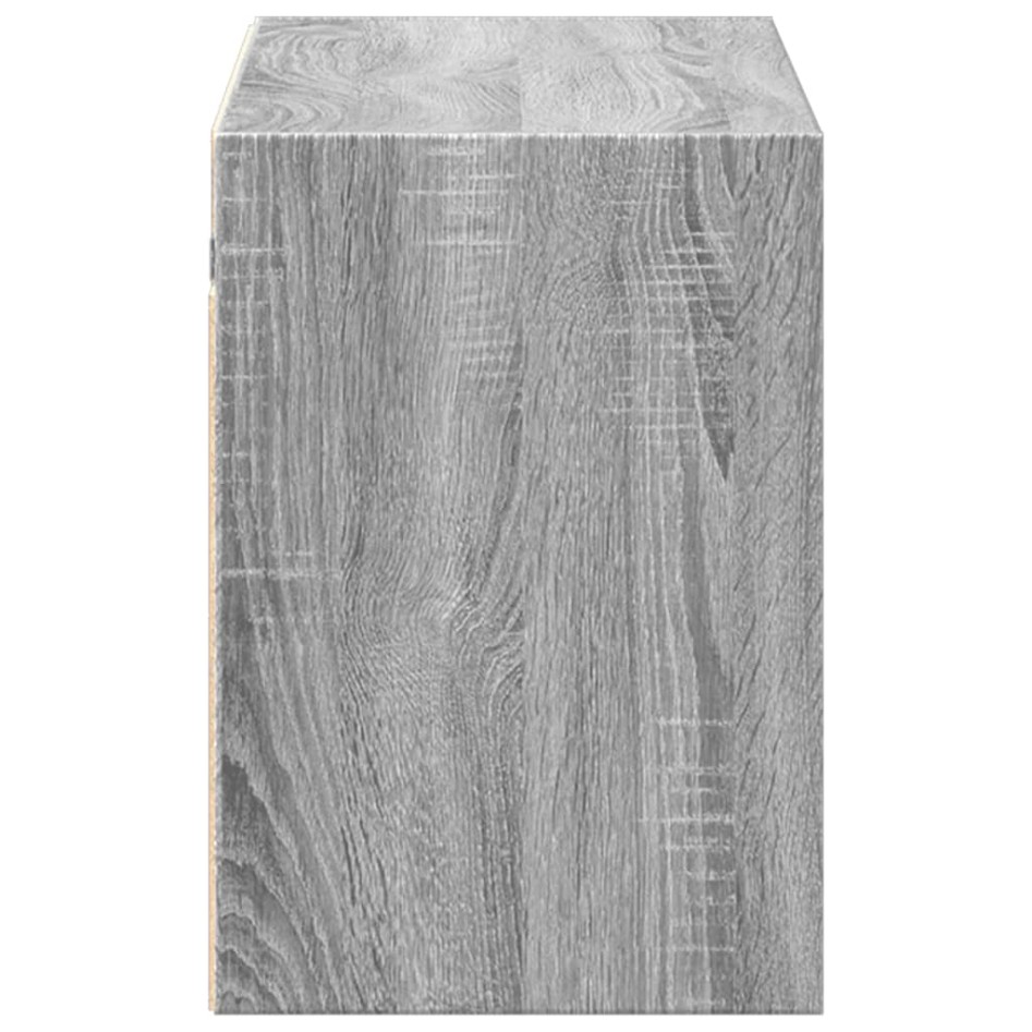 Mueble de TV de pared con luces LED gris Sonoma 100x31x45