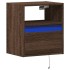 Mueble de TV de pared con luces LED marrón roble 41x31x45