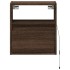 Mueble de TV de pared con luces LED marrón roble 41x31x45