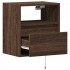 Mueble de TV de pared con luces LED marrón roble 41x31x45