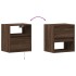 Mueble de TV de pared con luces LED marrón roble 41x31x45
