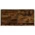 Mueble de TV de pared con luces LED roble ahumado 80x31x35